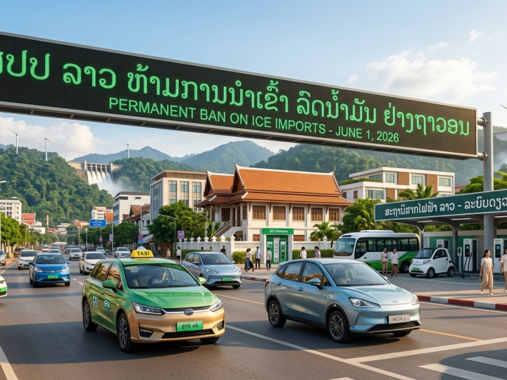 Laos Permanently Bans Petrol and Diesel Vehicle Imports in Strategic Shift to Hydropower